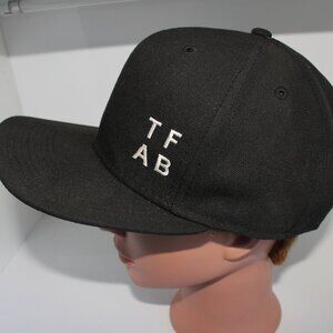 New Era 100% Polyester Black TA/FB Baseball Cap Hat One Size Adjustable Snapback
